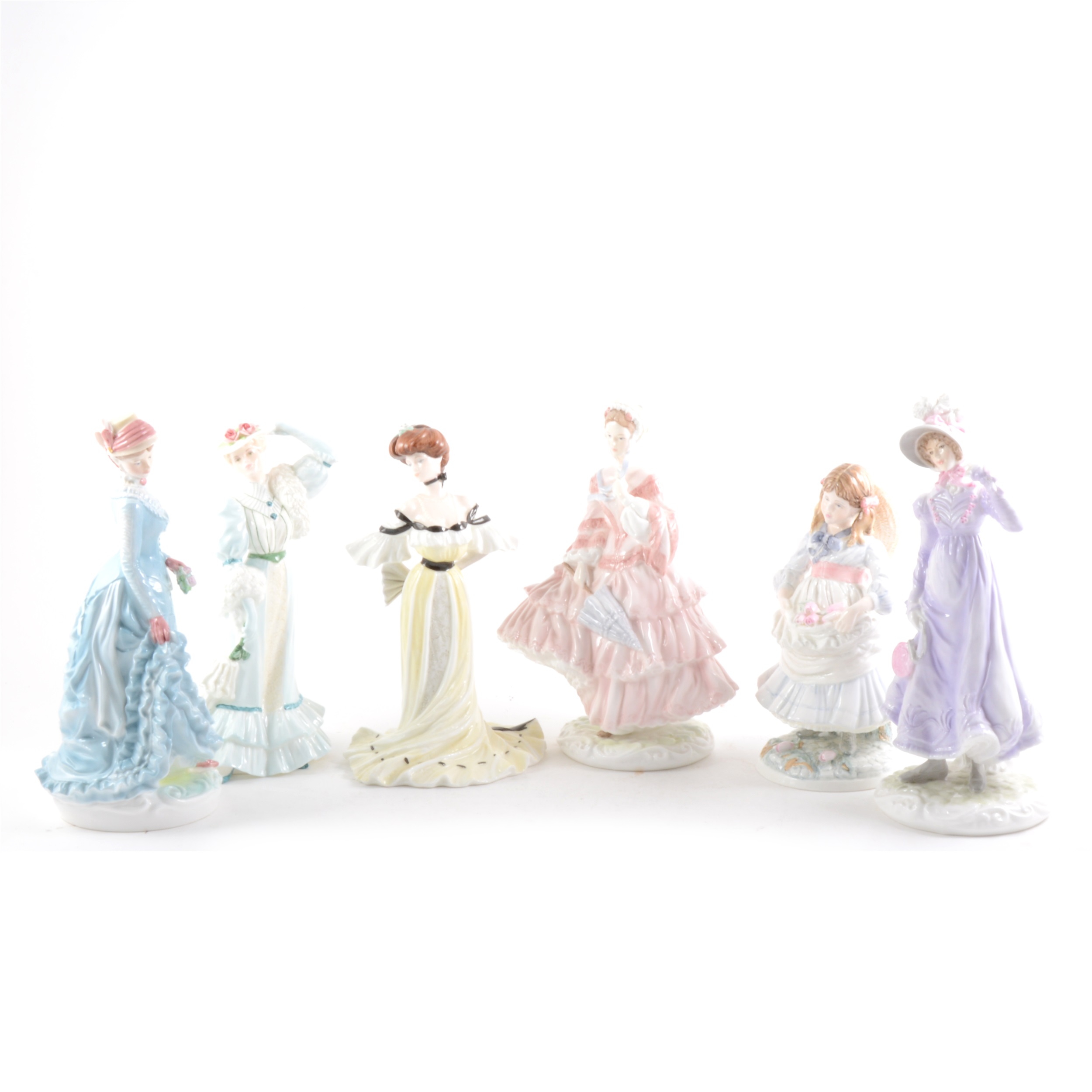 Four Royal Worcester figurines, from the Victoria and Albert Museum Collection, and various others