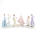 Four Royal Worcester figurines, from the Victoria and Albert Museum Collection, and various others