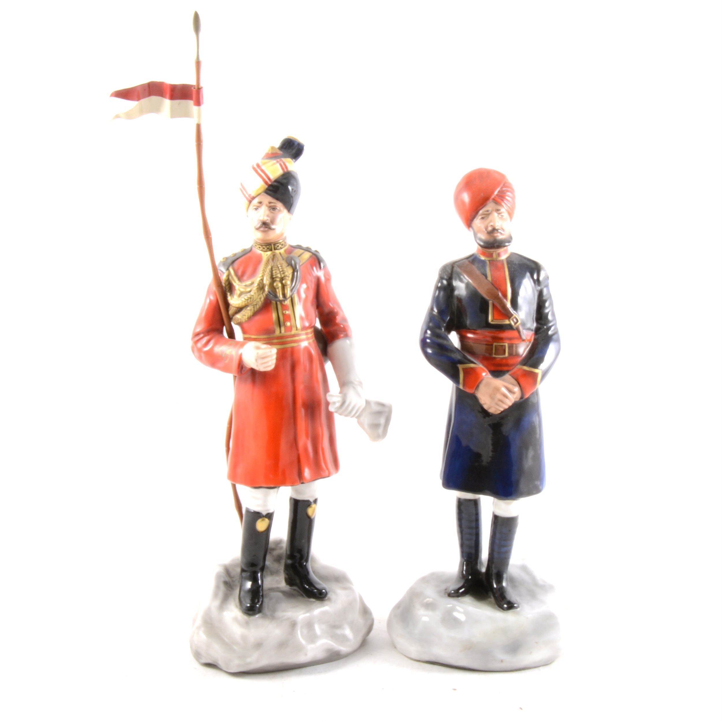 Two limited edition military porcelain figures by Michael Sutty