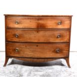 A George IV mahogany bowfront chest of drawers