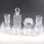 A collection of crystal glassware, Tutbury, Waterford, Villeroy & Boch.