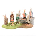 A collection of eight Royal Doulton Bunnykins models, Robin Hood series