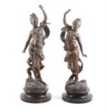 A pair of Victorian allegorical speller figures