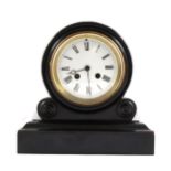 A French ebonised mantel clock