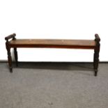 A Victorian mahogany window seat