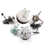 An Alvey Snapper sea fishing reel, and five other reels