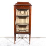 Edwardian inlaid mahogany display cabinet