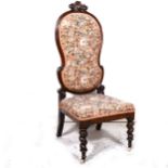 Victorian rosewood nursing chair,