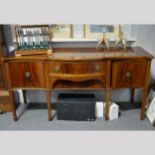 Victorian mahogany serpentine sideboard,