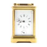 A French brass-cased carriage clock