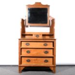 An Edwardian oak dressing table