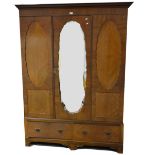 A mahogany wardrobe