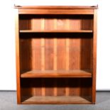 An Edwardian oak open bookcase