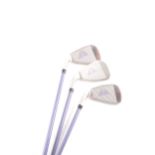 A set of ladies Progen golf clubs, in Mitsushiba bag