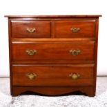 Edwardian walnut chest of drawers,