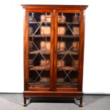 A mahogany bookcase