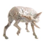 A bronze animalia, modelled as a Mule.