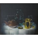 *Paksy, Still life with copper kettle, oil on canvas