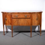 A Victorian inlaid mahogany breakfront sideboard