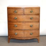 A George IV mahogany bowfront chest of drawers