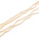 A two row cultured pearl necklace,