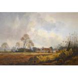 Edward Stamp, Above Mead Farm, near Swanbourne, Buckinghamshire, watercolour