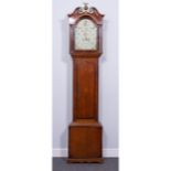 Deacon, Barton, George III oak and mahogany longcase clock.