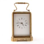 French gilt metal carriage clock