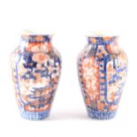 A pair of Japanese Imari vases