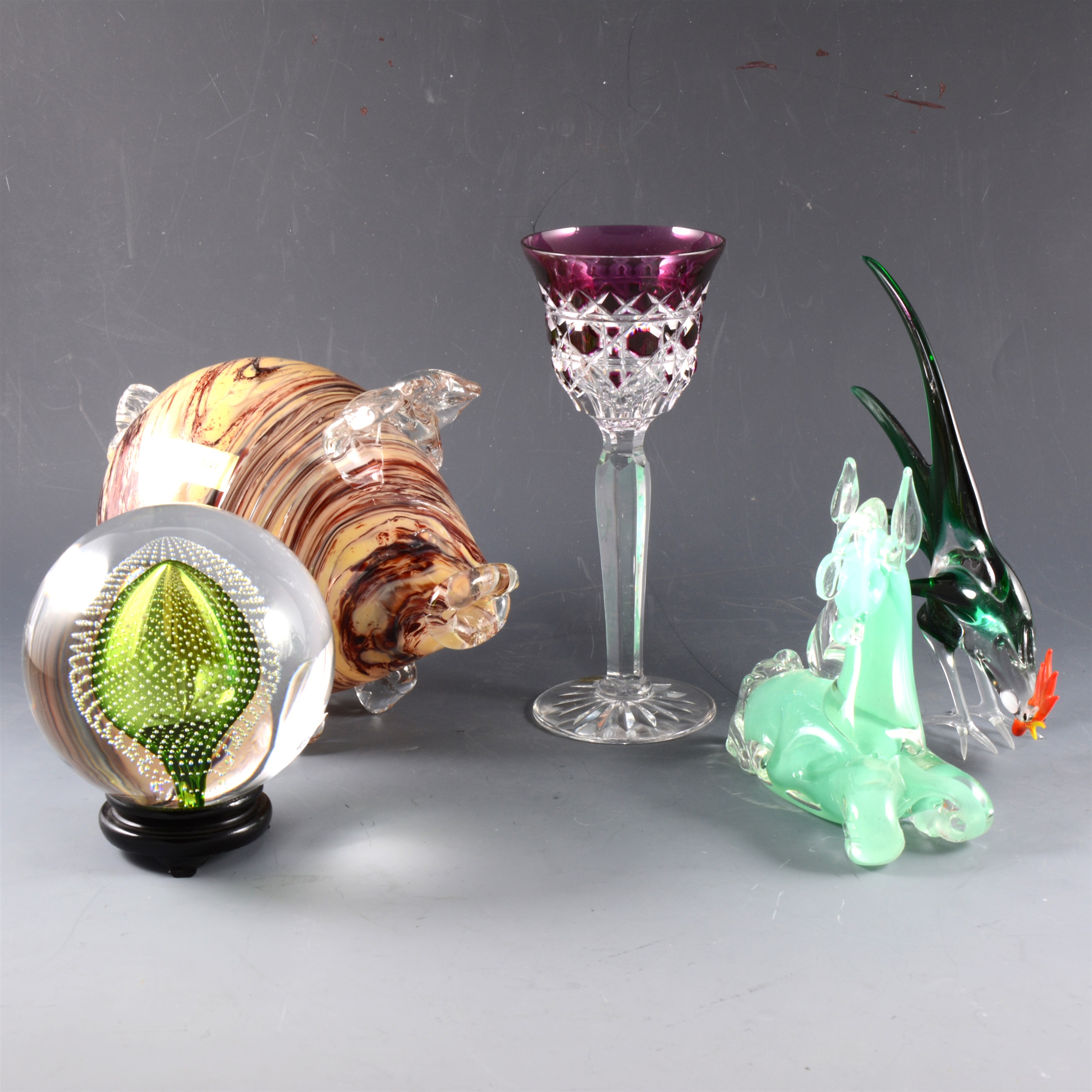 A collection of art glass
