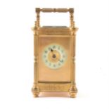 French brass cased carriage clock