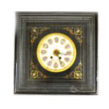 French Second Empire alabaster-faced wall clock, signed Raingo Freres a Paris,