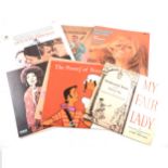 Two cases of LP record and various books, ..