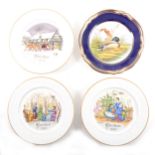 A collection of Spode cabinet plates, and Worcester Christmas plates