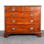 A joined oak chest of drawers,