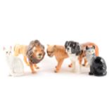 A collection of five Beswick animal models