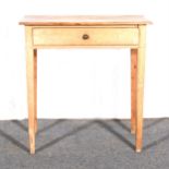 A Victorian pine side table
