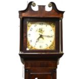 An oak and mahogany longcase clock, ...
