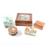 Selection of jewellery boxes.