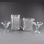 A quantity of glassware, comprising jugs, glasses, bowls etc.