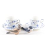 A Royal Copenhagen part tea set, Onion pattern in blue, ...