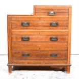 An Edwardian oak chest