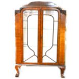 A mahogany china cabinet,