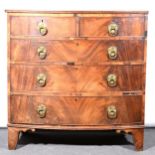 A Victorian mahogany bowfront chest of drawers