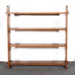 An oak open bookcase, ...