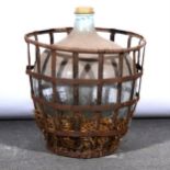Large glass carboy, ...