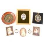 An oval portrait miniature, 20th Century, probably Nell Gwynn, ...