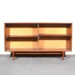 A teak open bookcase, labelled Multi-width, ...