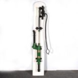 Vintage mechanical pump, wall mounted, 160cm