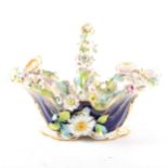 A Coalbrookdale porcelain dessert basket, ...